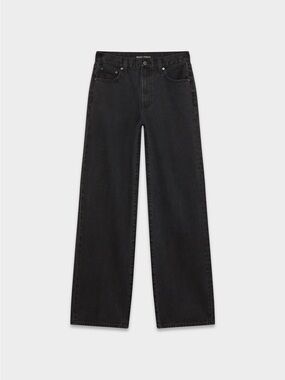 Aritzia Denim Forum The Farrah, wide-Leg High-Rise Jeans — Black size 30